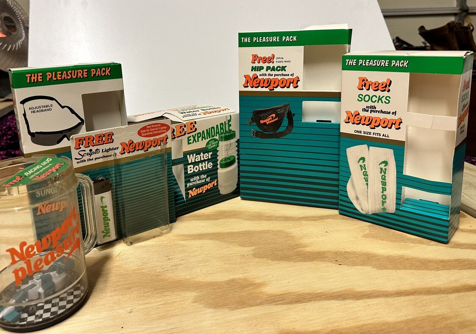 Vintage 1980s Newport Brand Tobacco Cigarette Collector's Memorabilia Set