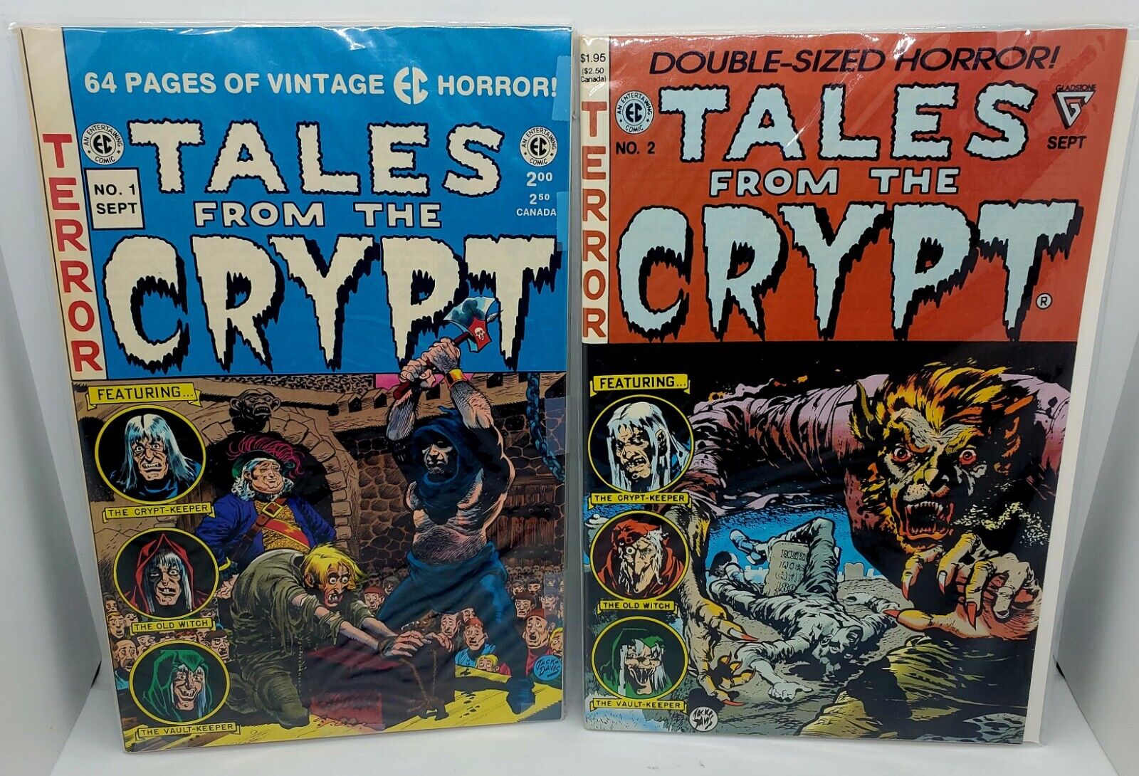 Lot of 2 Tales from the Crypt #1, 2 (EC Comics, 1990) Reprint 1950\'s Mint 🔥