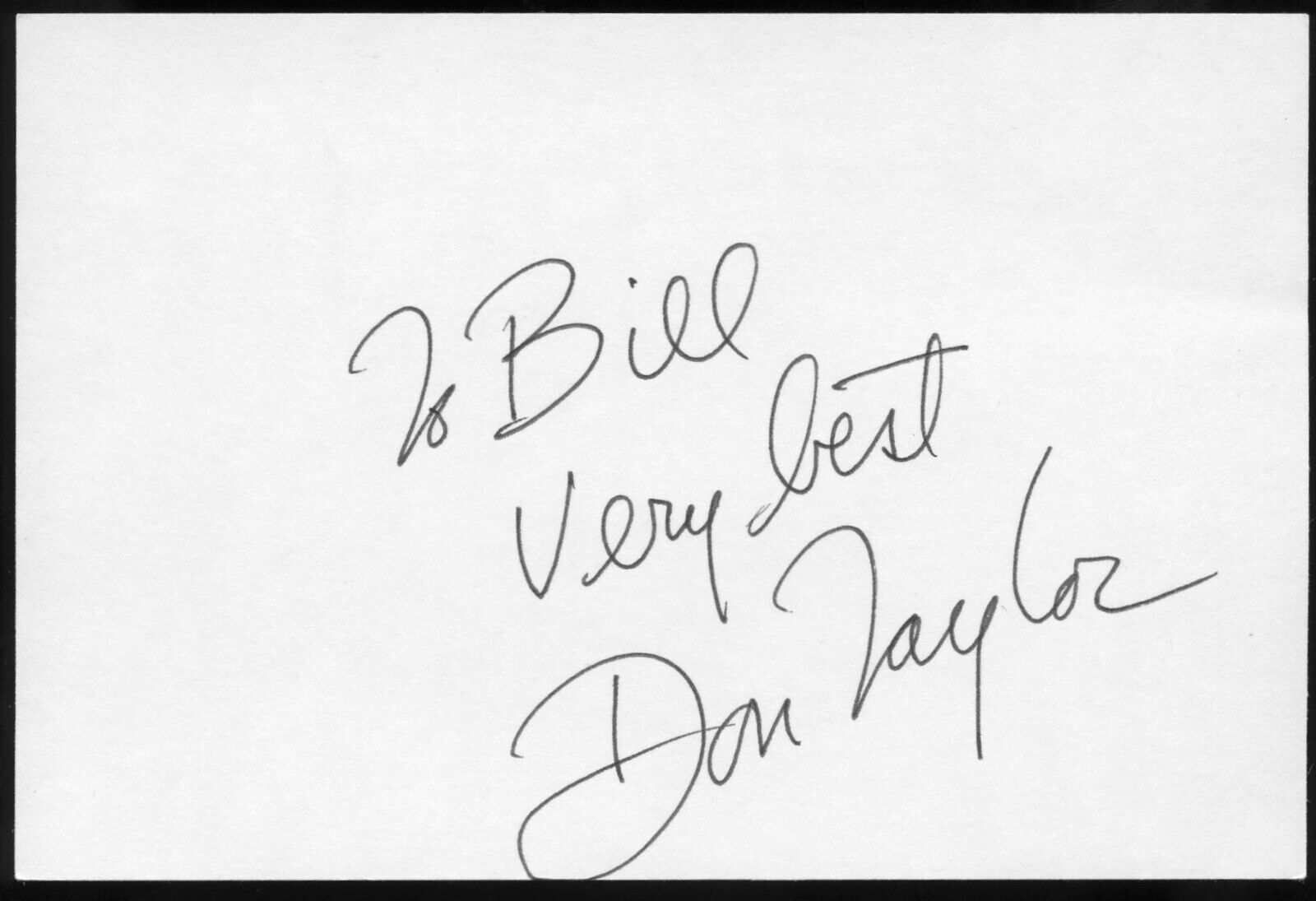 Don Taylor d1998 signed autograph 4x5 Cut Film Director Actor in The Naked City