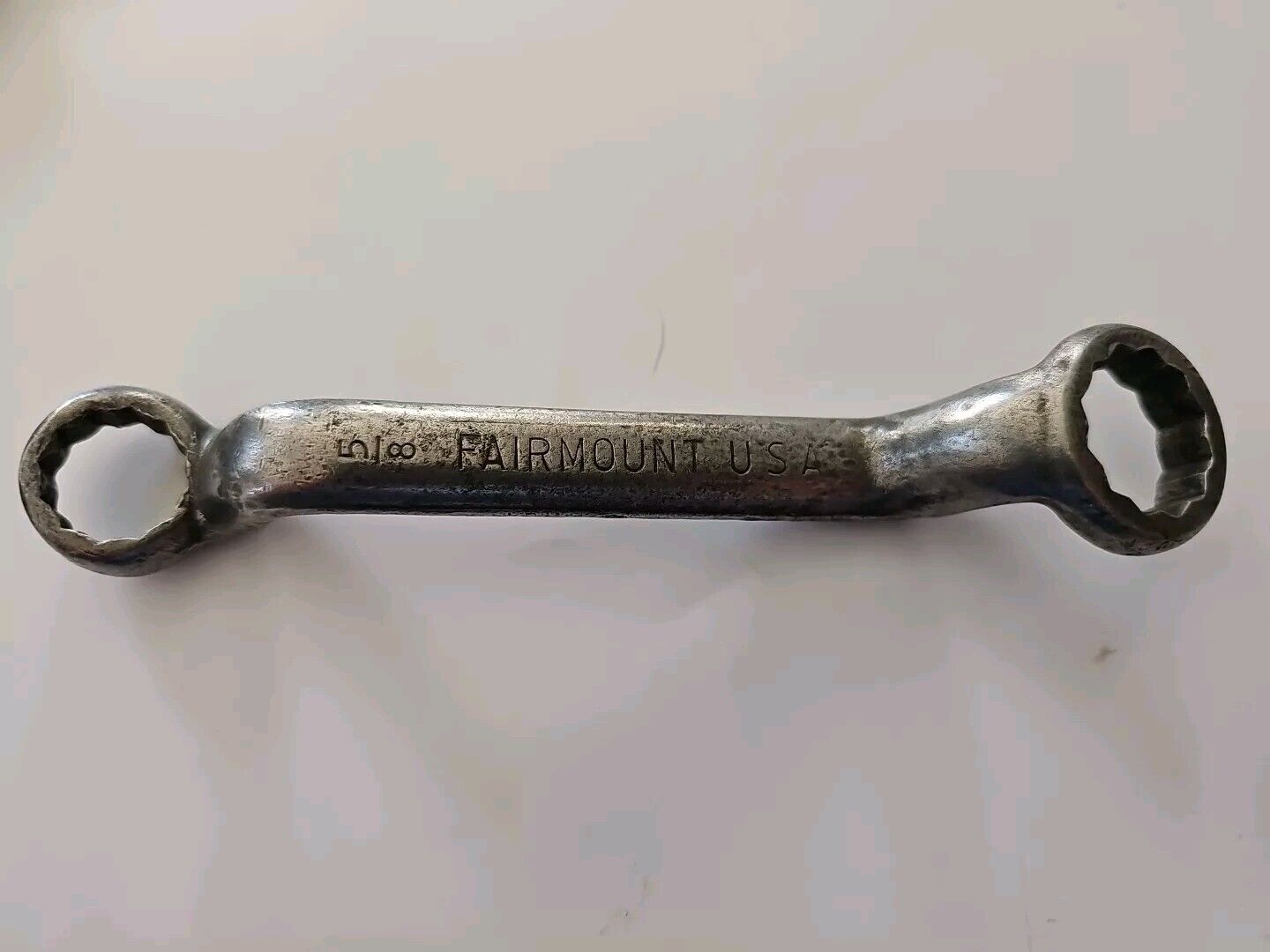 Fairmount 9727 Special 5/8x3/4 Short Offset Box-End Wrench Rare Collectable 