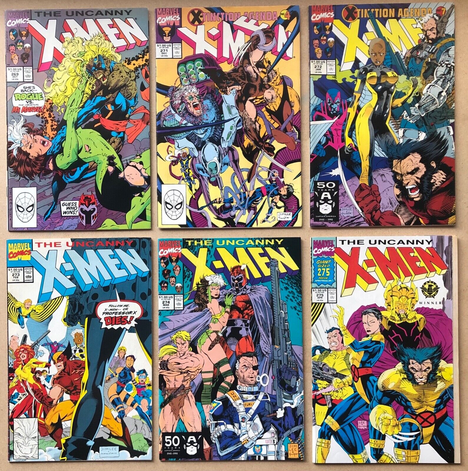 Lot of 25 Uncanny X-Men #251-275 MISSING #266 Annual #14 READERS