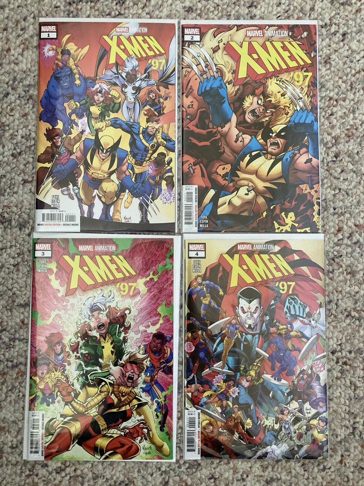 Marvel Comics X-Men \'97 (2024) #1 - #4 Complete Mini Series