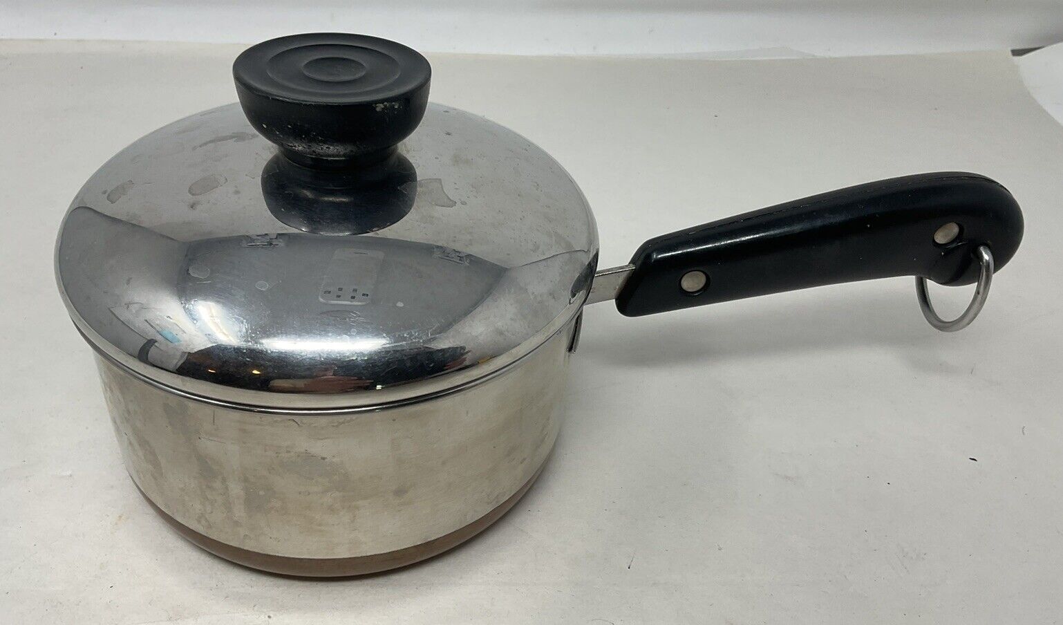 1801 Revere Ware 3/4-QT Stainless Steel Sauce Pot & Lid USA Shiny