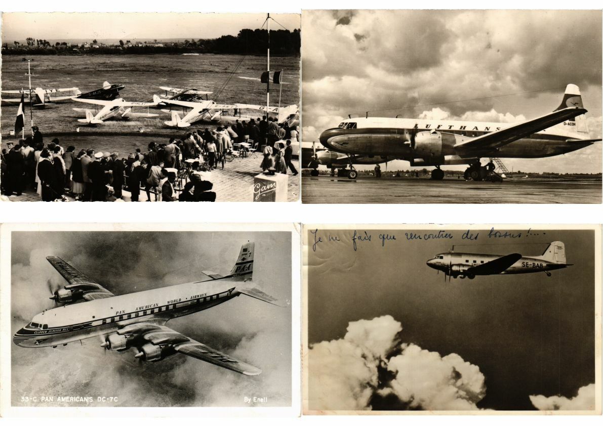 AVIATION AIRCRAFT Mostly COMMERCIAL 31 Vintage Postcards Pre-1960 (L2847)