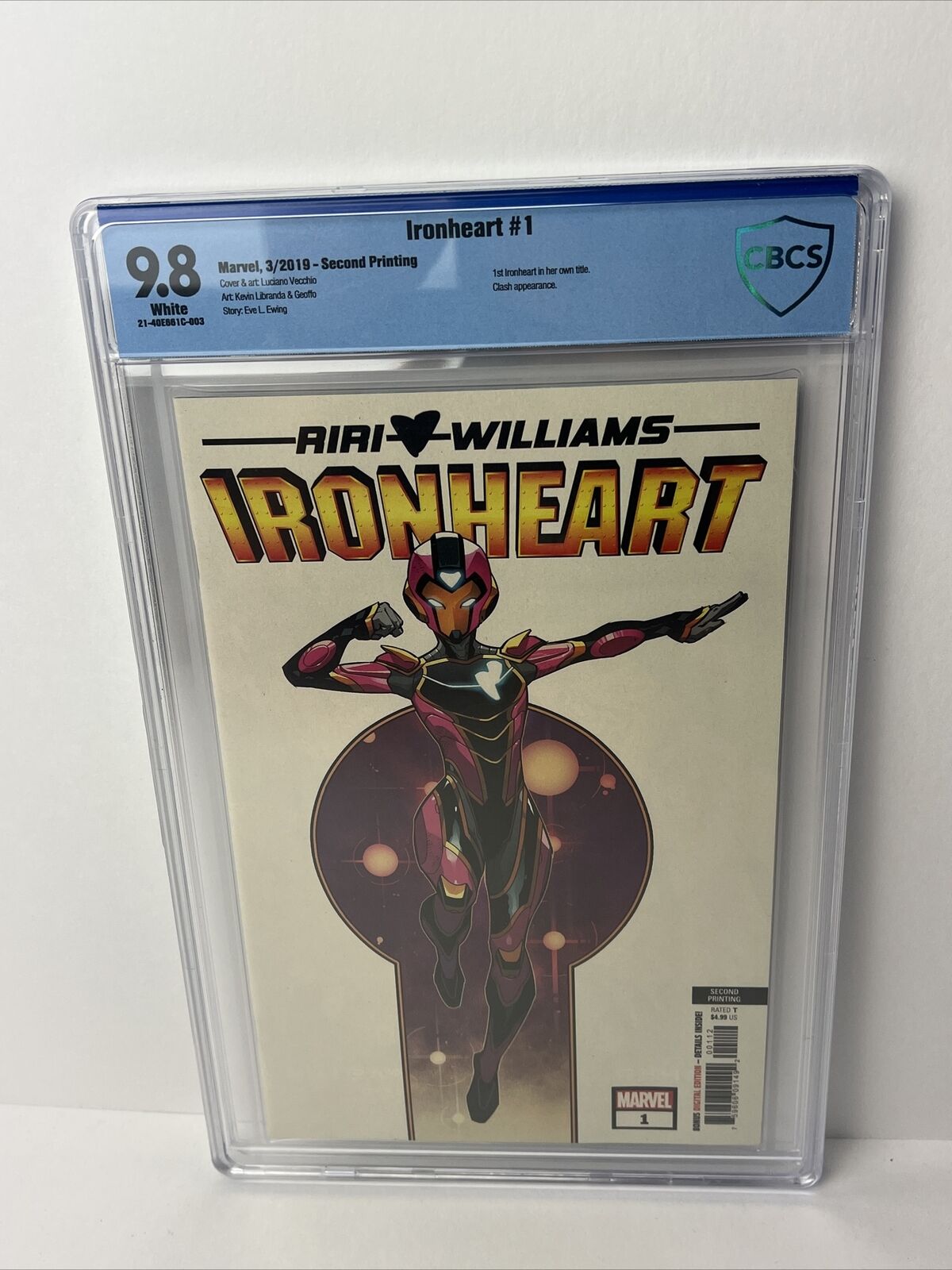 Ironheart #1 Variant 2nd Print CBCS 9.8 Marvel 2019 First Solo Roro Williams