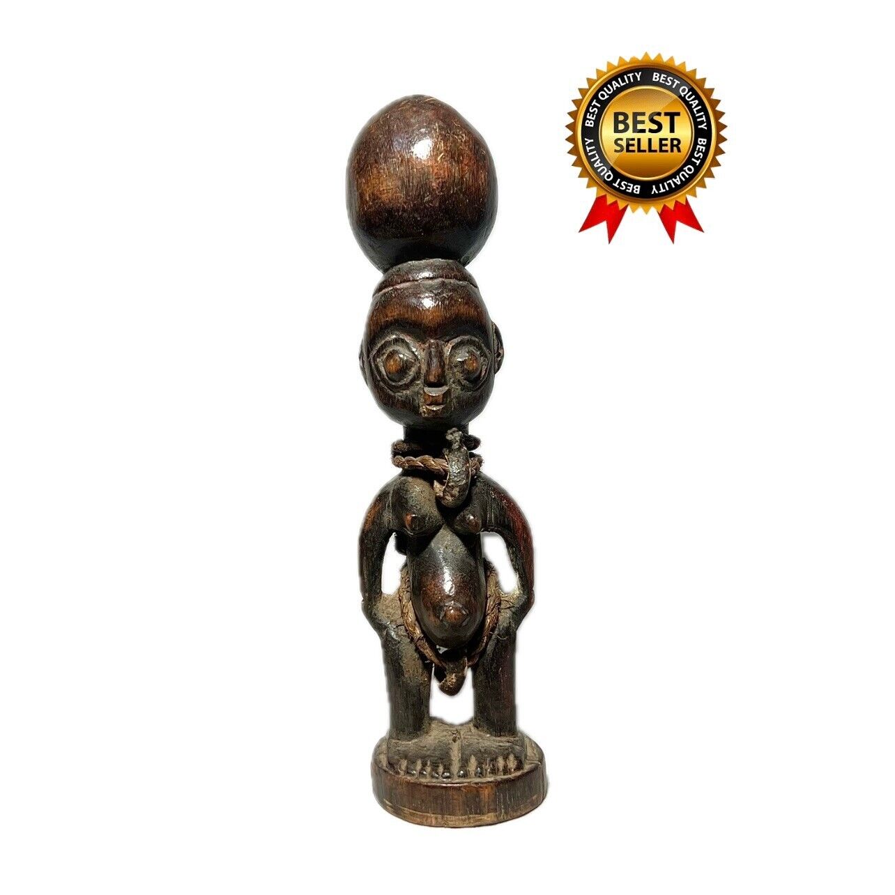 African Maternity figure Wood Yoruba Nigeria Hand Carved African Wooden -902