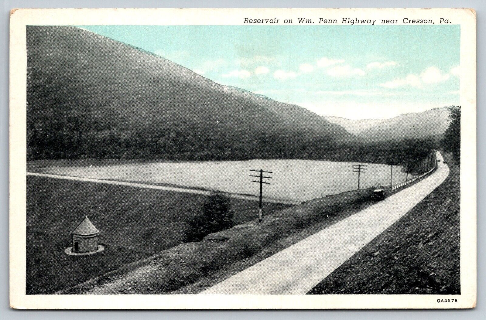 Cresson Pennsylvania PA Reservoir On William Wm Penn Highway Postcard