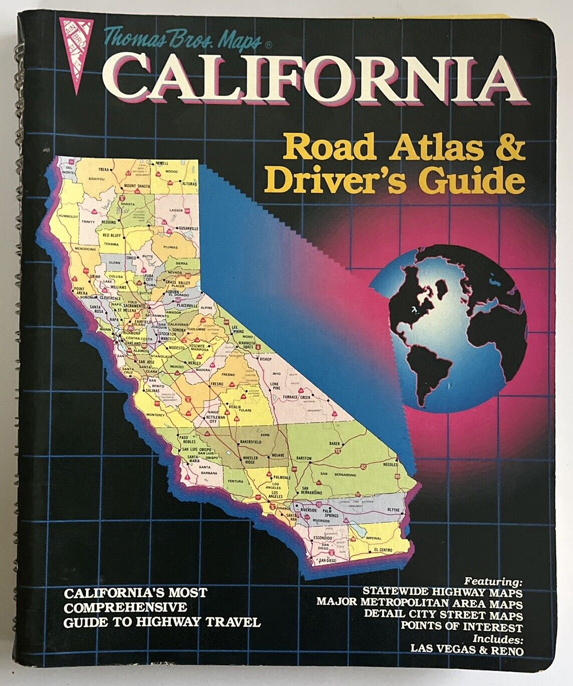 Thomas Bros Maps CALIFORNIA Road Atlas & Driver's Guide 1987 5th Edition