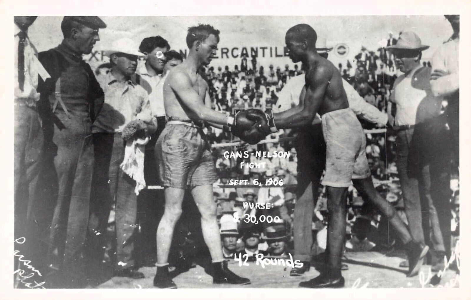 RPPC Goldfield Nevada Gans Nelson Boxing 1906 Labor Day Fight Photo Postcard D46
