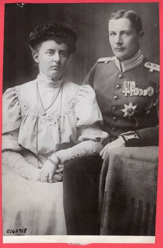 1916 German Prince Eitel Frederick Princess Sophie Charlotte Original News Photo