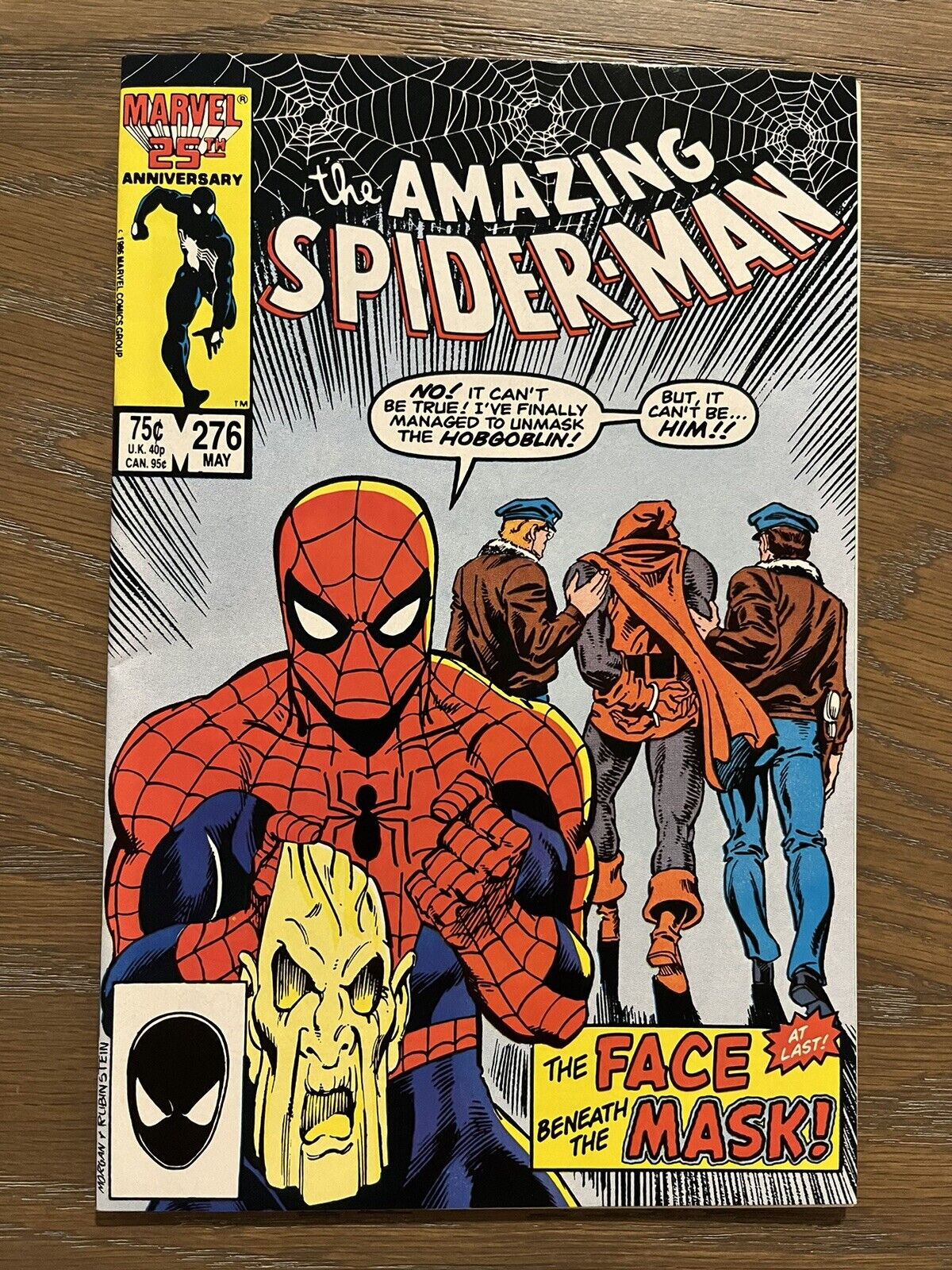Amazing Spider-Man #276 1986 1st Flash Thompson Hobgoblin Face Reveal Cover VFNM