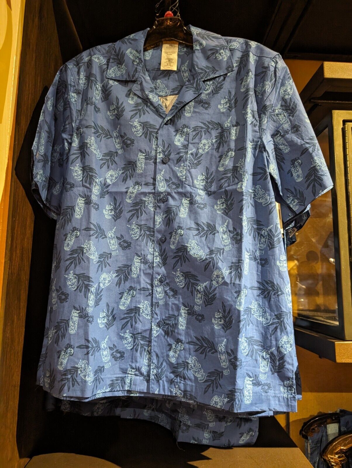 Trader Sam's Grog Grotto Polynesian Resort Disney Button Down Shirt L LARGE