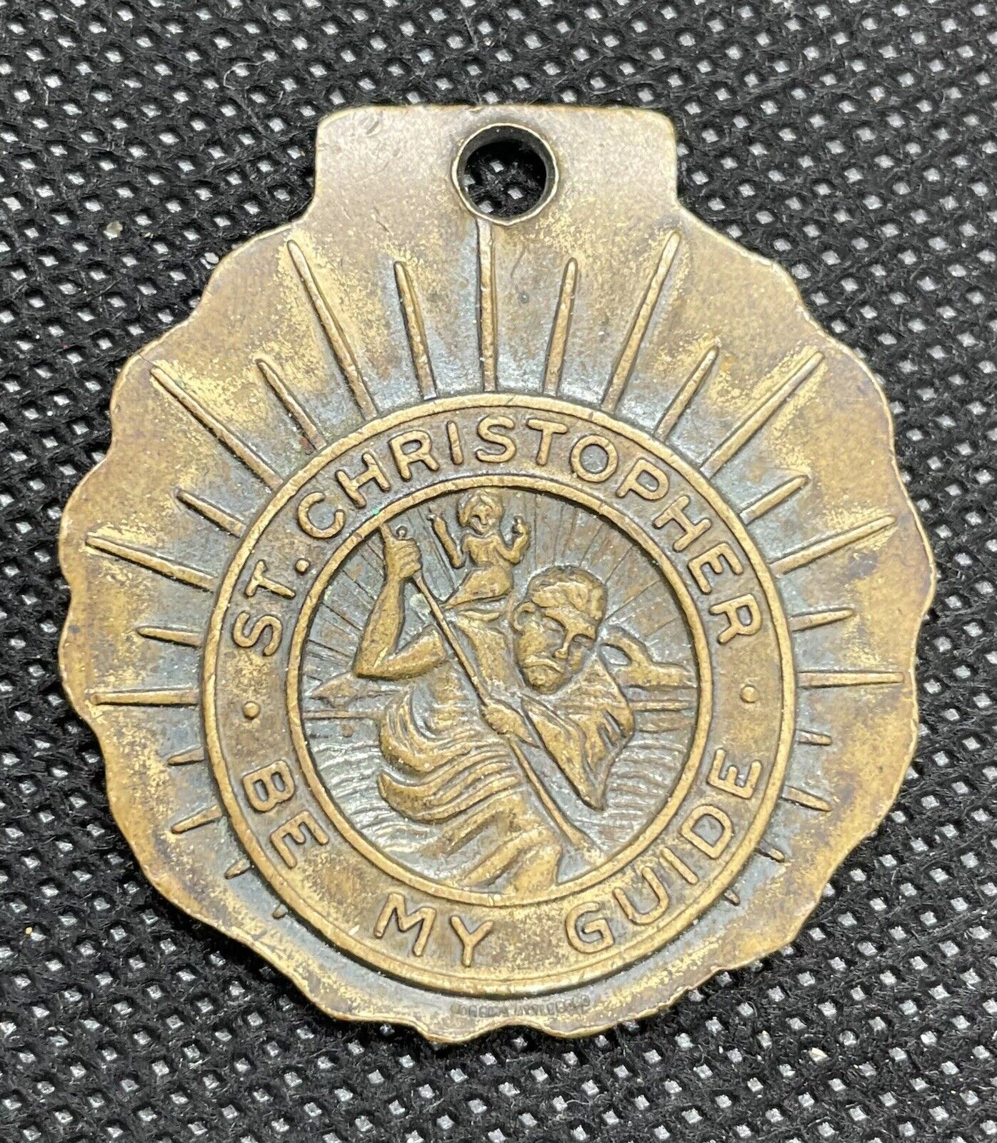 VINTAGE Mission San Juan Capistrano ST. Christopher Religious Medal FOB Rare