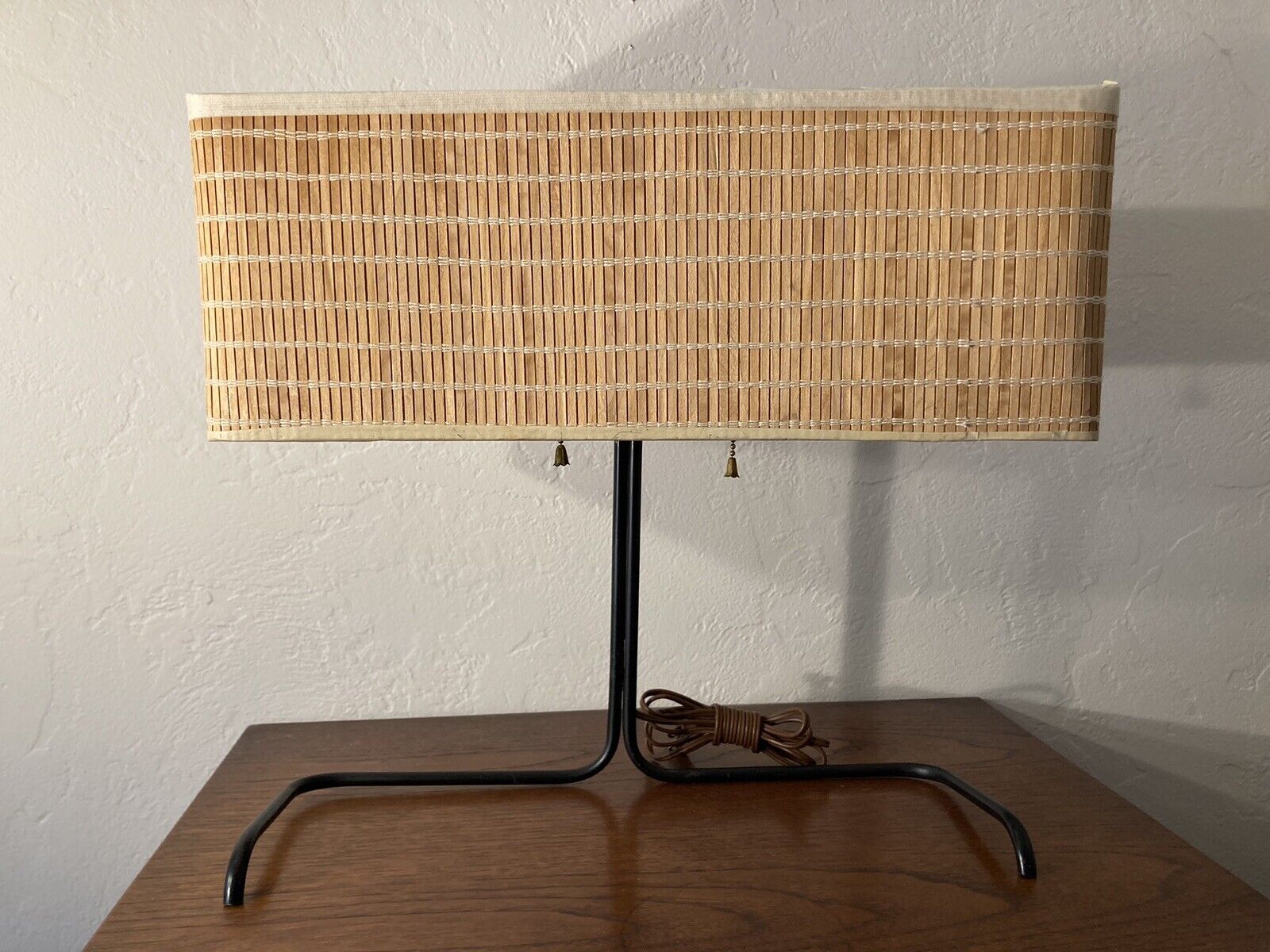Vintage Gerald Thurston ‘Reeded Shade’ Desk Lamp