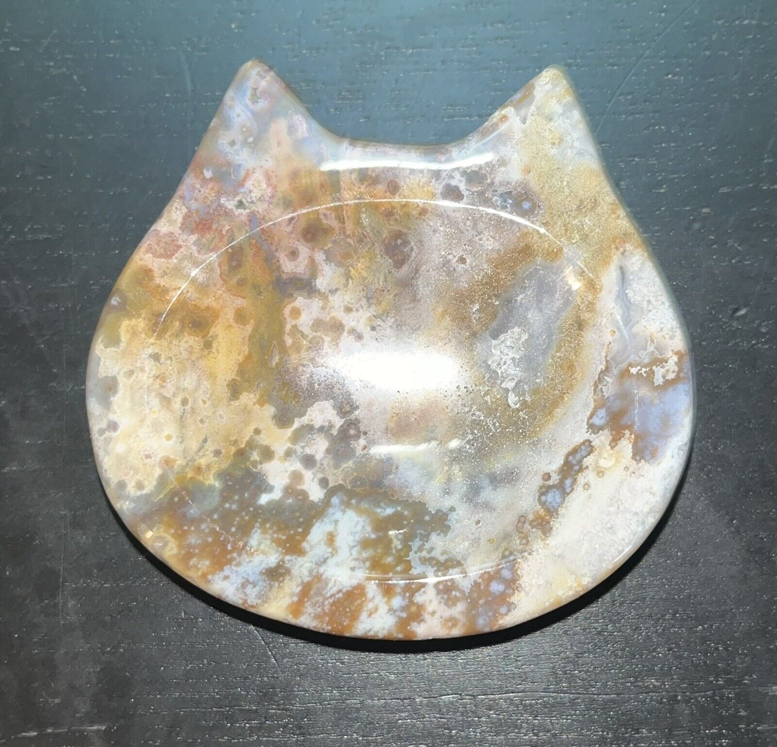 OCEAN JASPER KITTEN BOWL  - Crystal (1)