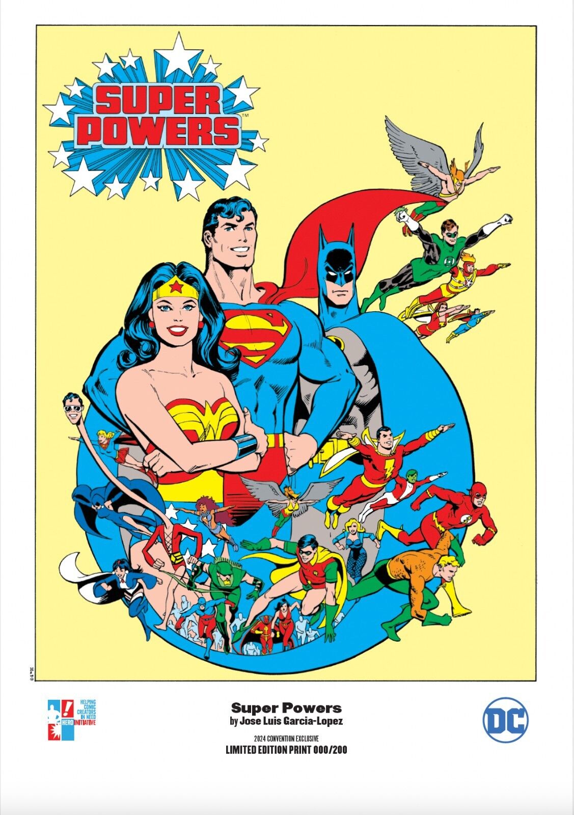JOSE LUIS GARCIA-LOPEZ signed SUPER POWERS print, limited to 200