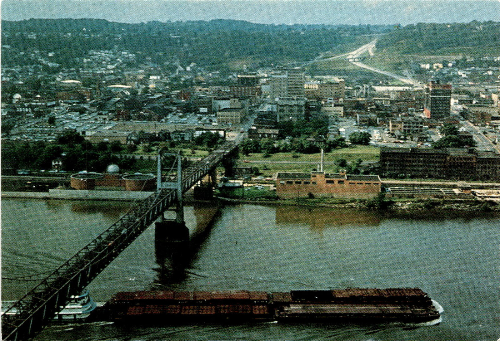 Steubenville, Ohio, Ohio River, Weirton, West Virginia, Bob Newbrough Postcard