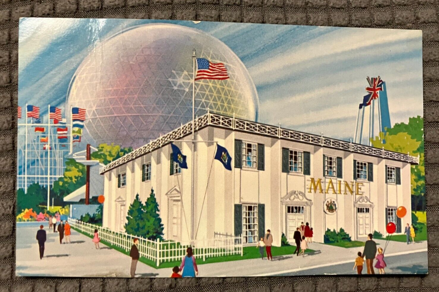 Antique Postcard - Maine Pavilion Expo \'67 in Montreal, Quebec, Canada - POSTED
