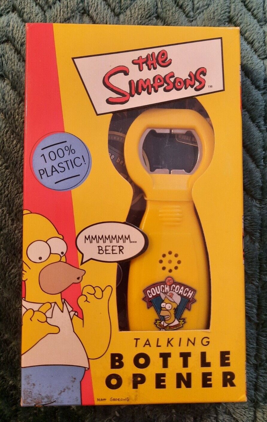Simpsons Talking Beer Bottle Opener Homer Simpson Duff DEAD BATTERIES c.2001