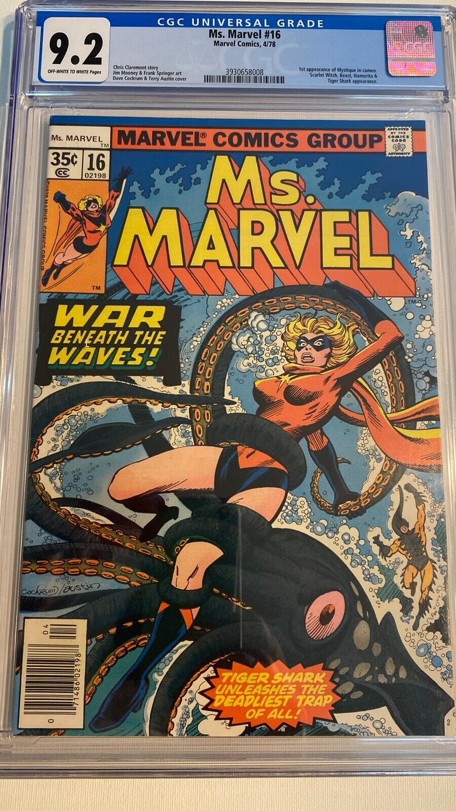 Ms. Marvel #16 CGC 9.2 (1978) 1st app. Mystique