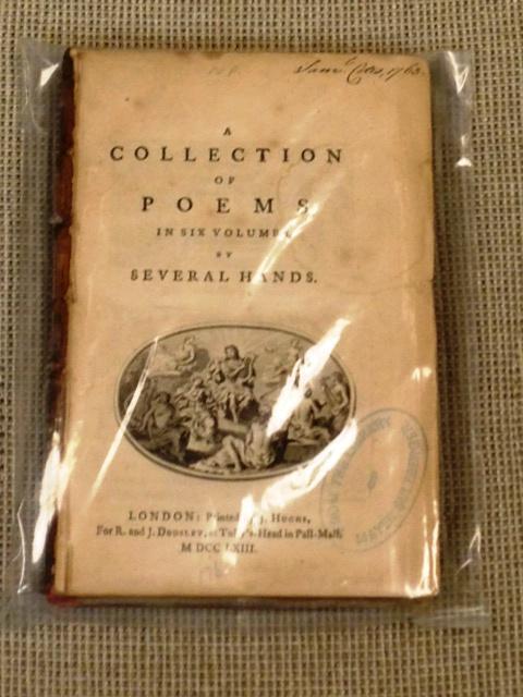 Authors / COLLECTION OF POEMS IN SIX VOLUMES BY SEVERAL HANDS 1763
