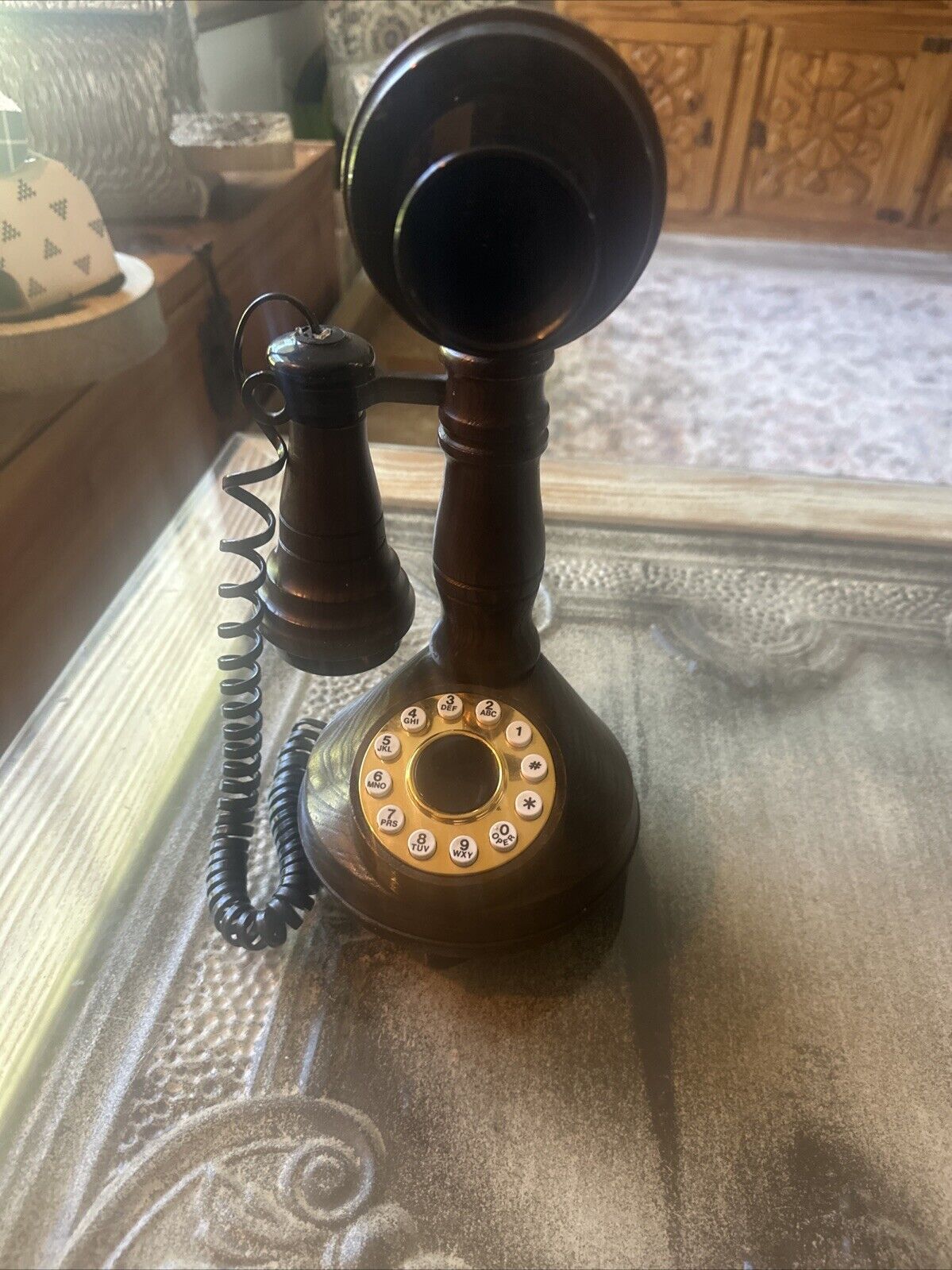 Rare Vintage 1973 The Candlestick Telephone American Telecommunications Wood