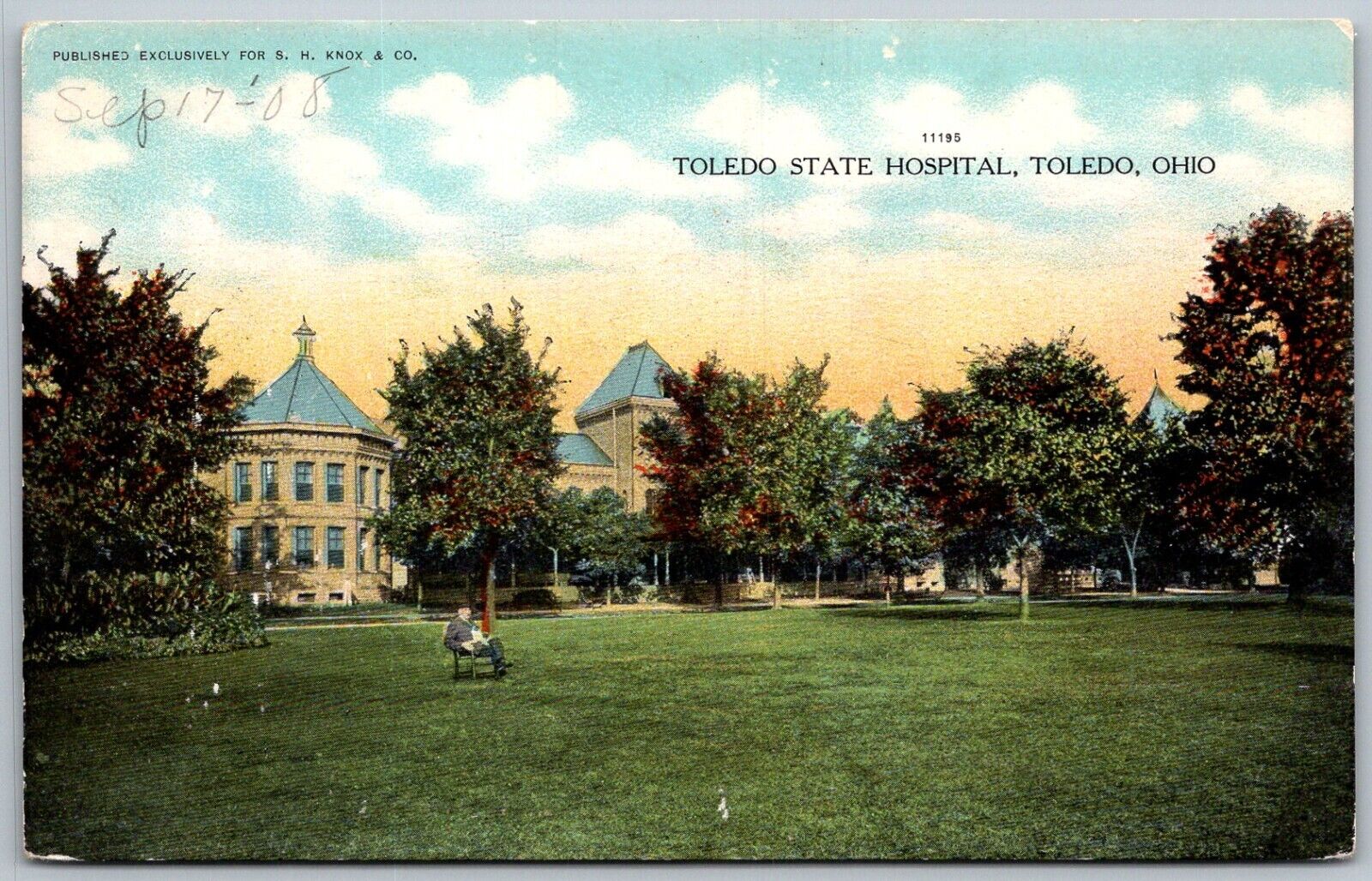 Toledo Ohio c1910 Postcard Toledo State Hospital Insane Asylum 