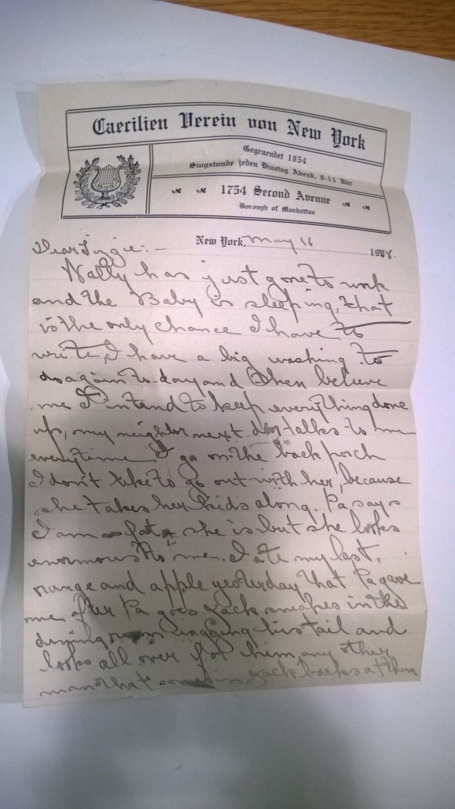 ANTIQUE  Handwritten Letter Correspondence  1918