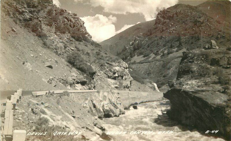 Webber Canyon Utah Devil\'s Gateway Cook #B-44 1930s Postcard RPPC  21-5415