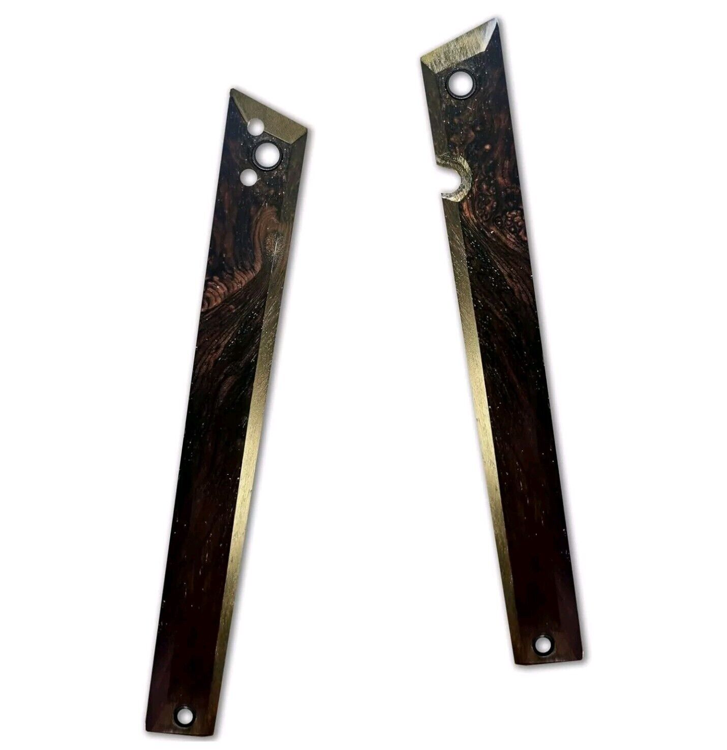 Rare Stunning African Blackwood Burl Knife Scales for CRKT CEO EDC Pocket Knife