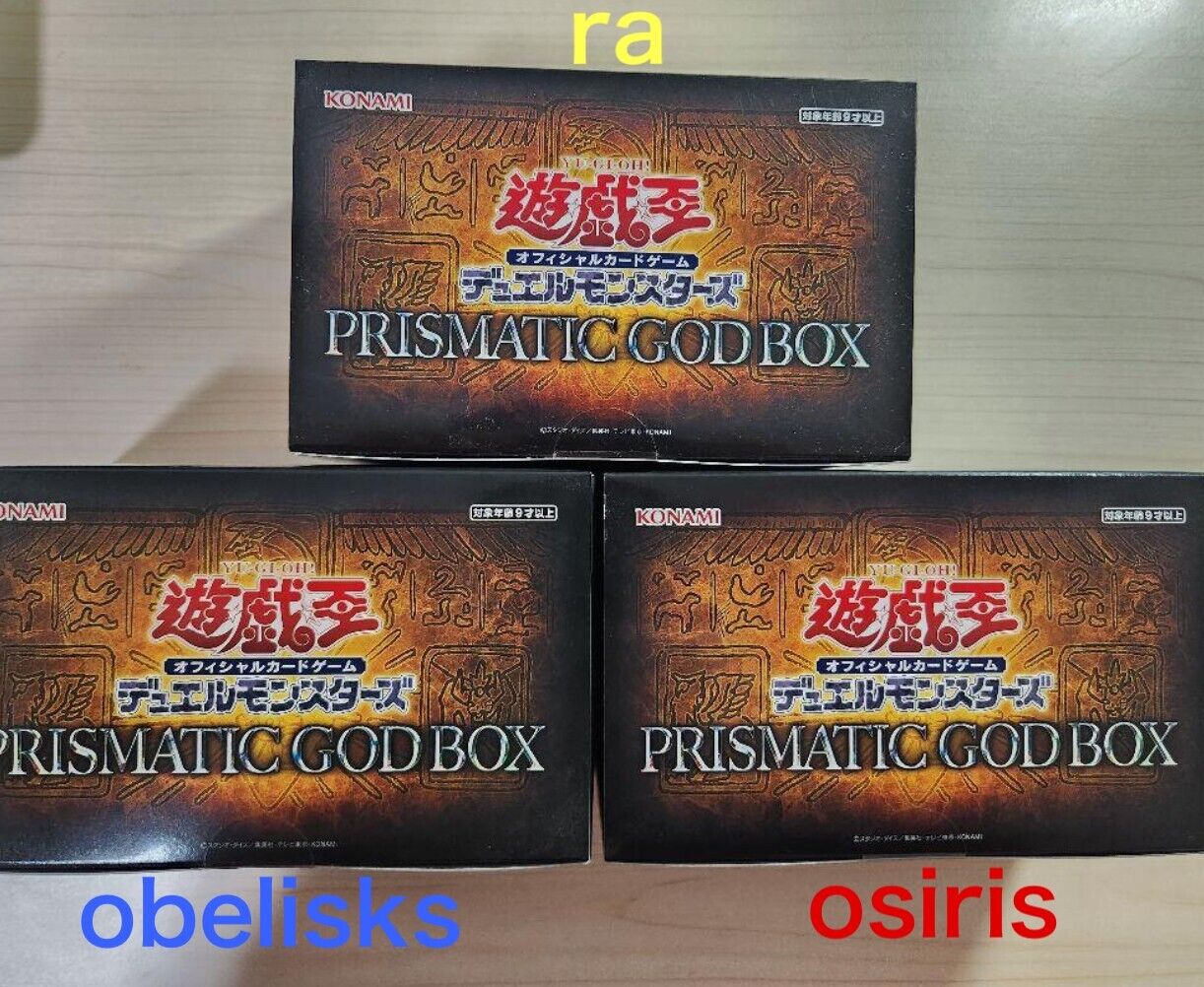 Yu-Gi-Oh OCG PRISMATIC GOD BOX 3 types Complete SET Confirm Osiris Ra Obelisk