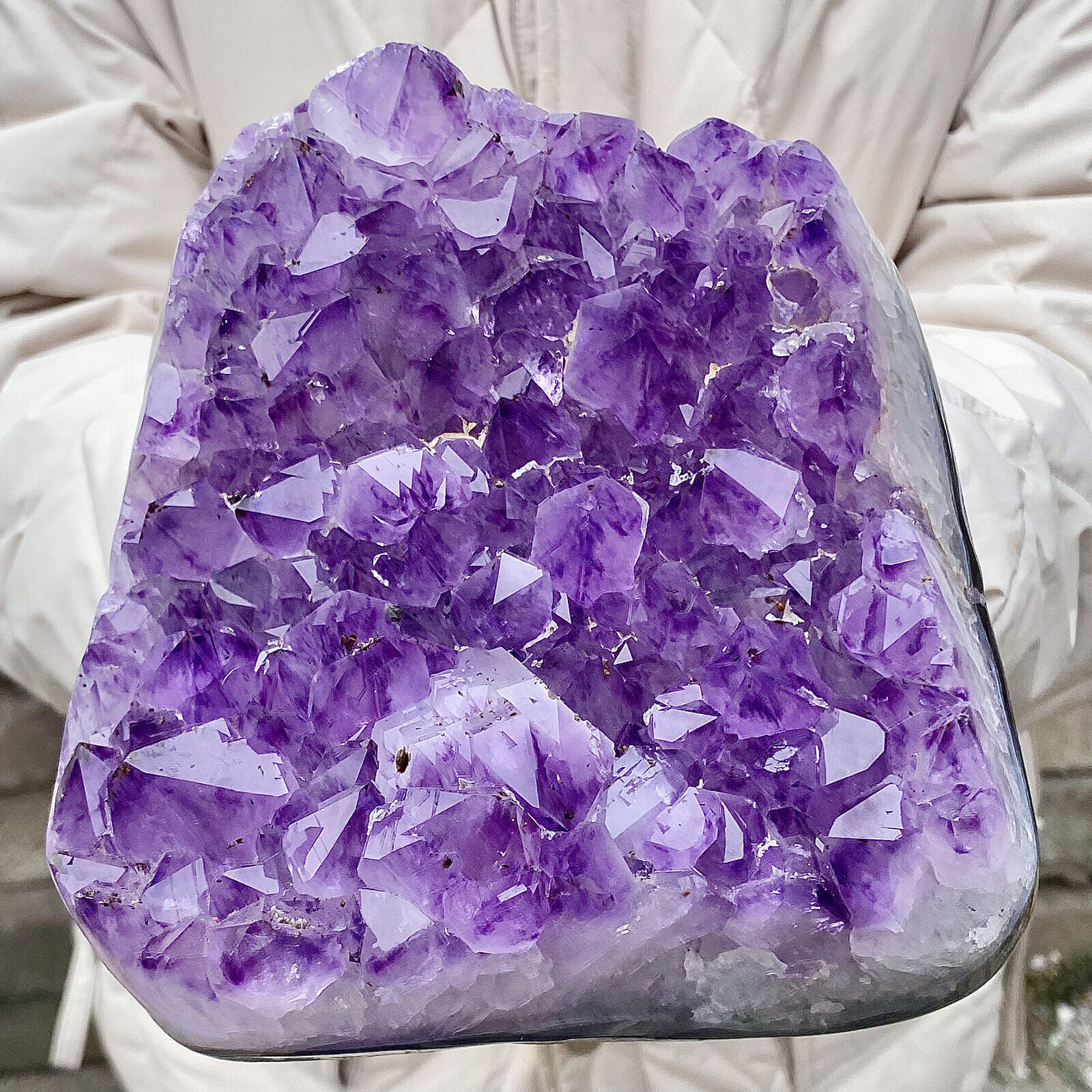 5.5LB Natural Amethyst geode quartz cluster crystal specimen energy healing
