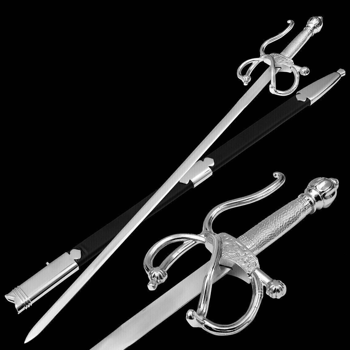 Marvelous Handmade Medieval Zorro Rapier Sword with Matching Scabbard