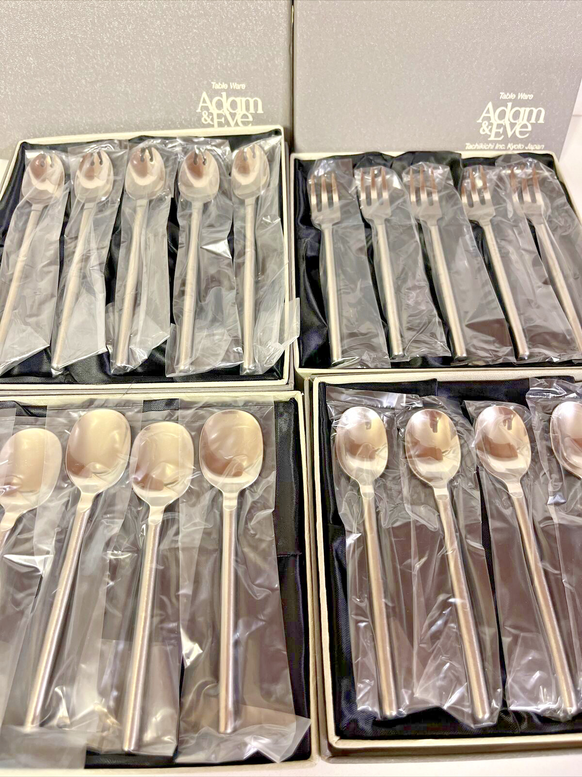 Tachikichi Adam & Eve Cutlery Sleek & Elegant Vintage Kyoto Japan 20 Spoon Forks