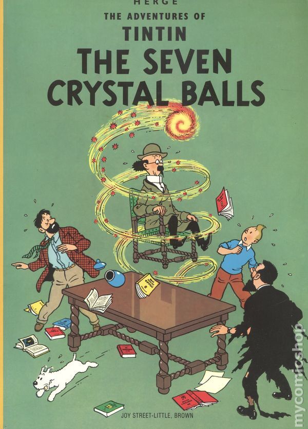 Adventures of Tintin The Seven Crystal Balls GN #1-1ST FN 1975 Stock Image