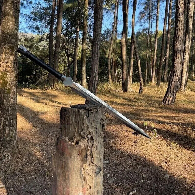 Custom Handmade Carbon Steel Blade Tactical Viking Sword | Hunting Sword Camping