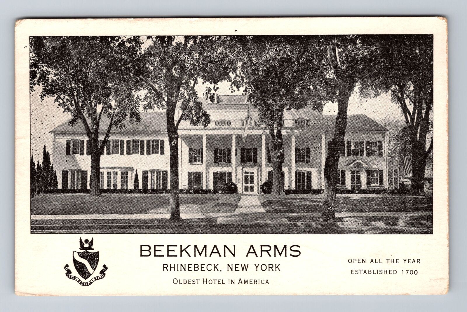 Rhinebeck NY-New York, Beekman Arms House, Antique, Vintage Postcard