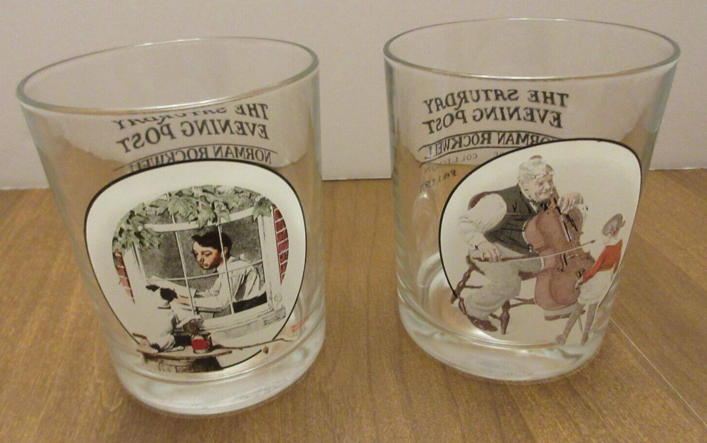 Vintage Norman Rockwell Glasses Saturday Evening Post Boy Gazing Meeting Minds