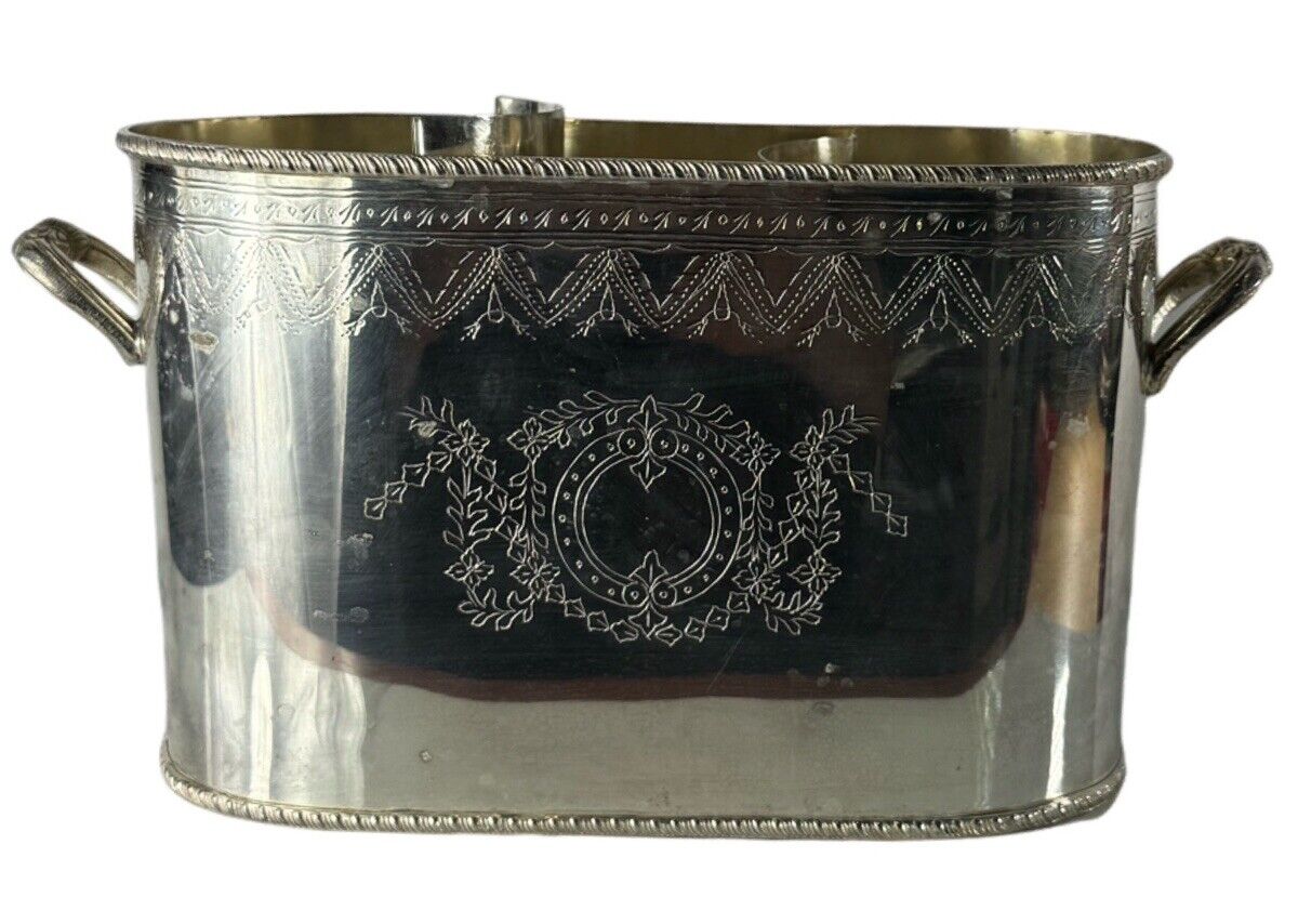 Vintage International Silver Co Silver Plated Divided Champagne Bucket Hand Made