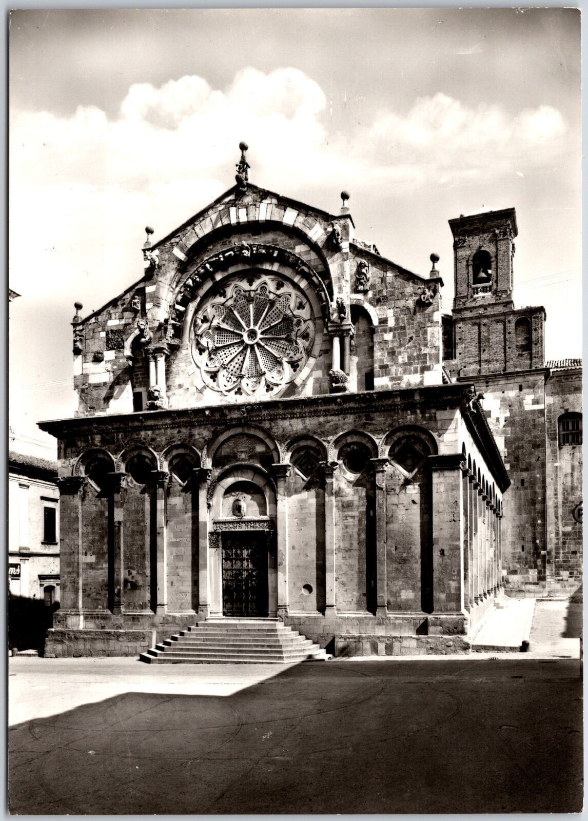 Troy Basilica Cathedral (XII Century) National Monument Real Photo RPPC Postcard