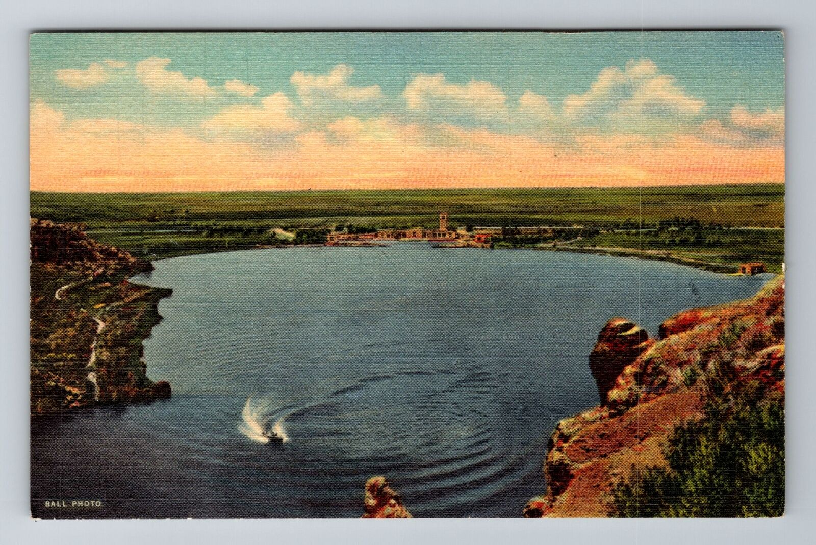 Roswell NM-New Mexico, Lea Lake, State Park, Vintage Postcard