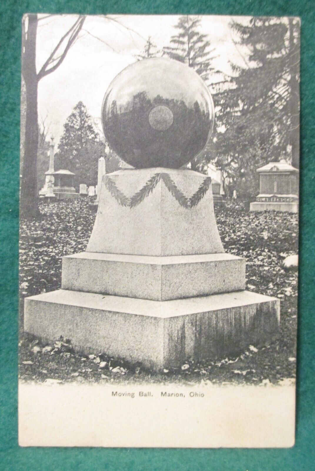 Estate Sale ~ Vintage Postcard - Moving Ball, Marion, Ohio