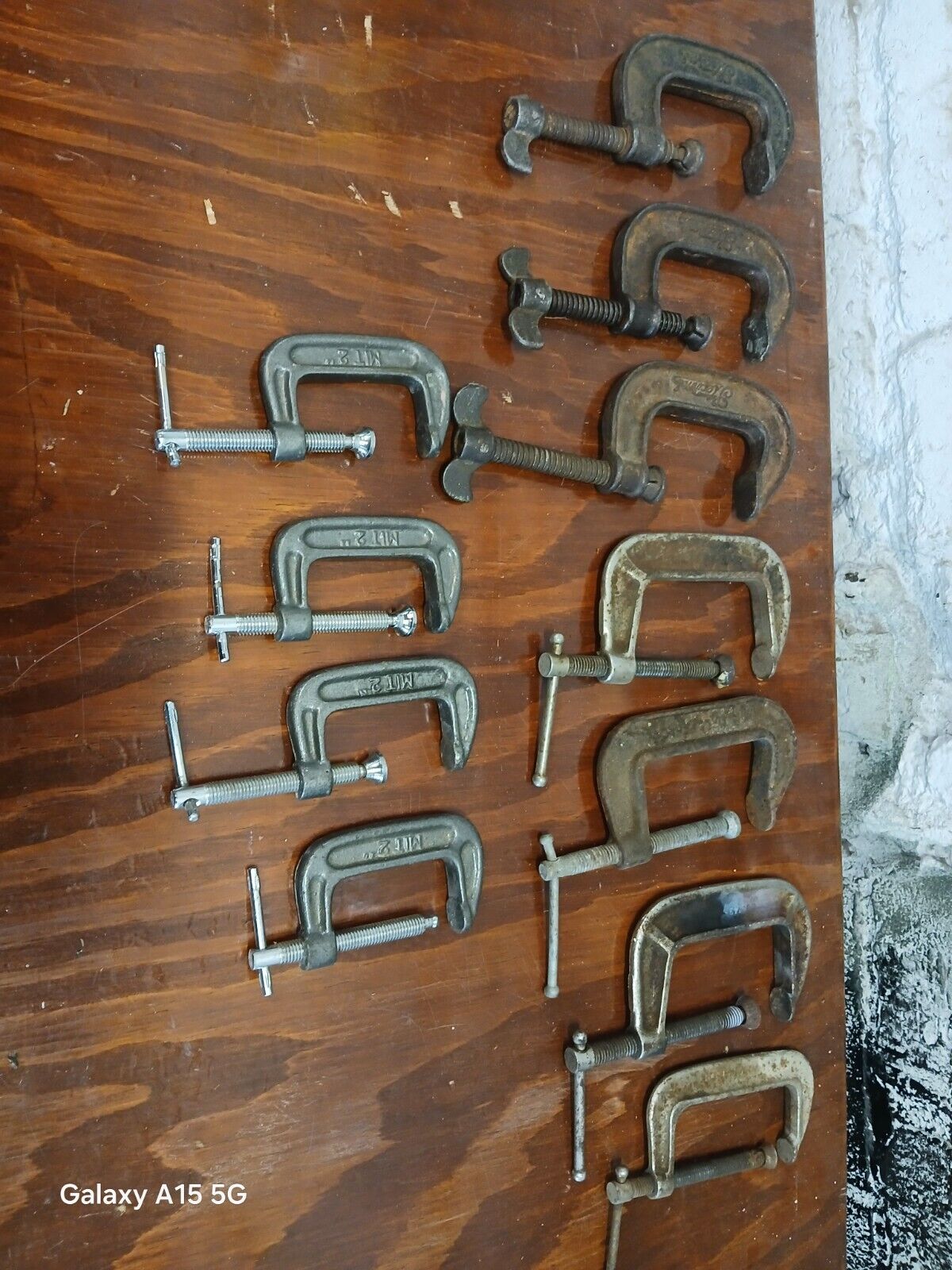 11 C-Clamps Lot Vintage Clamping Tools Welder Mechanic Machinist Woodworking 