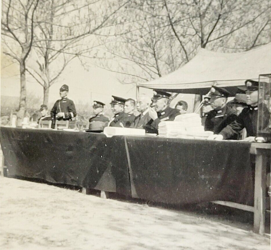 Rare 1941 Japanese Navy Photo Fleet Officers Watching Sumo Nanjing China