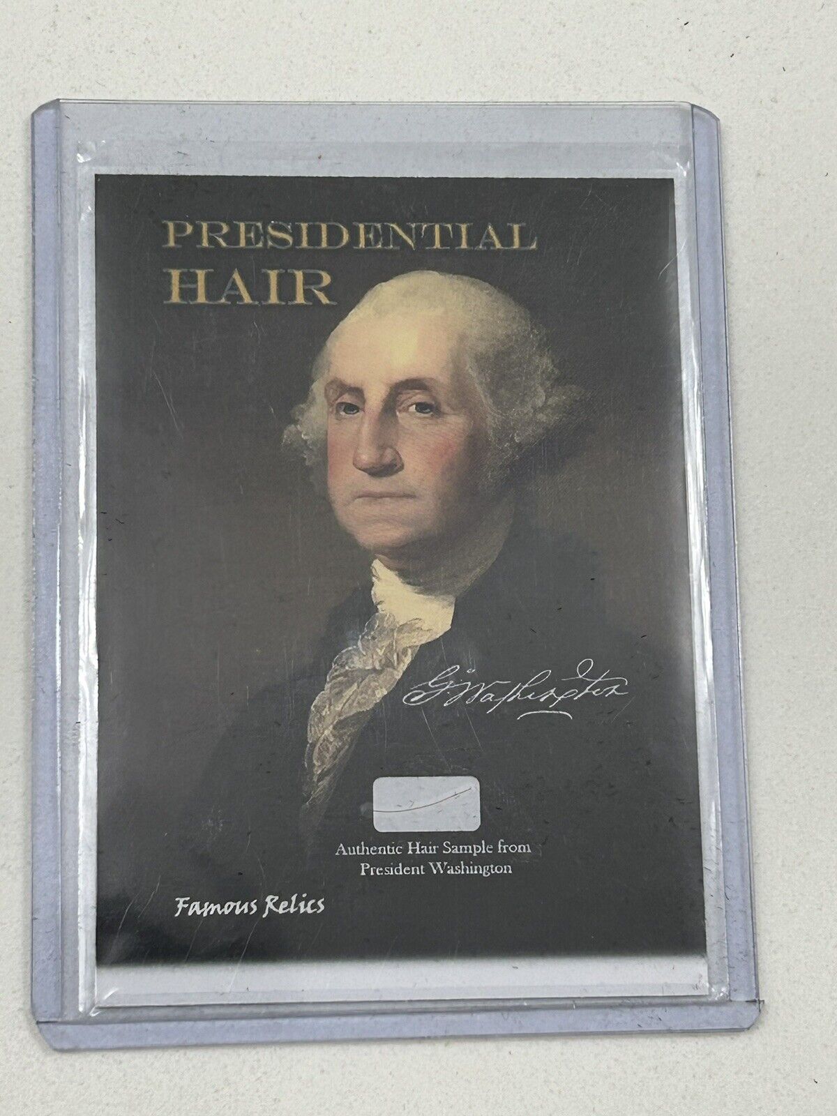 George Washington Hair Strand President Historic Card Famous Relics Rare DNA