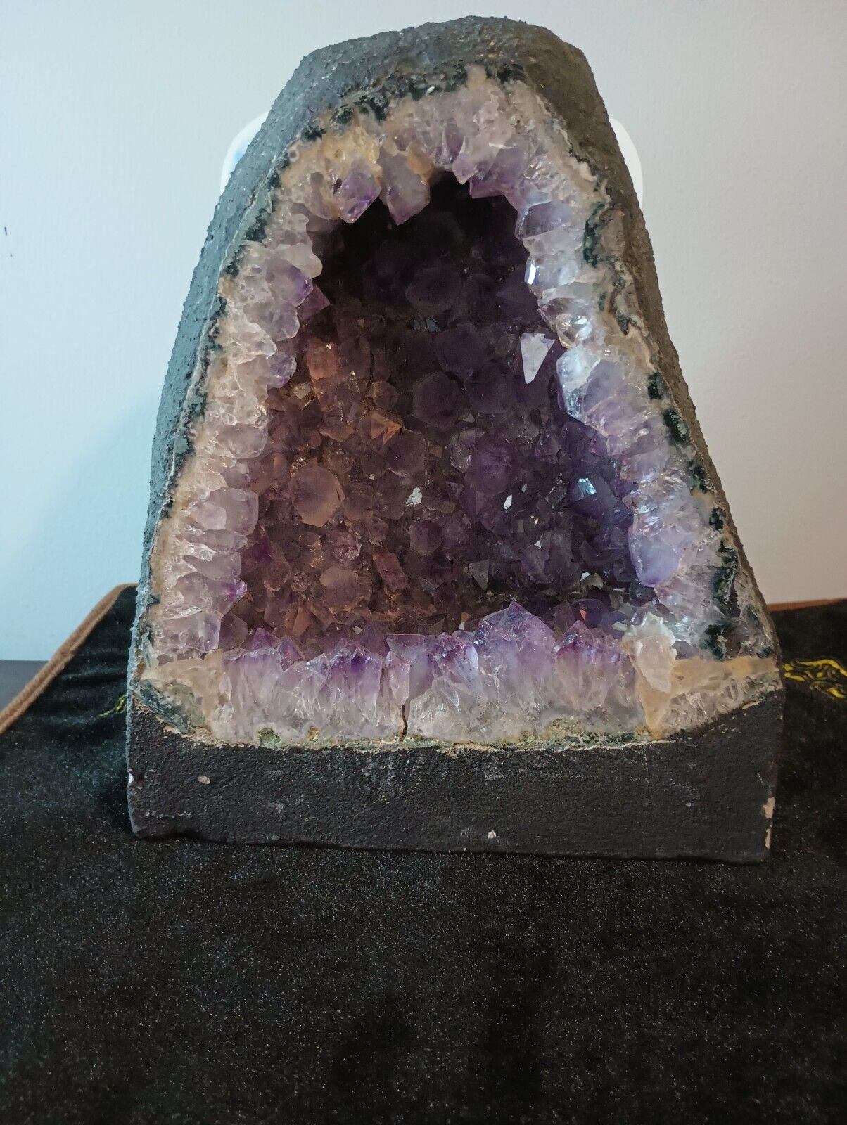 huge raw amethyst geode crystal cathedral natural
