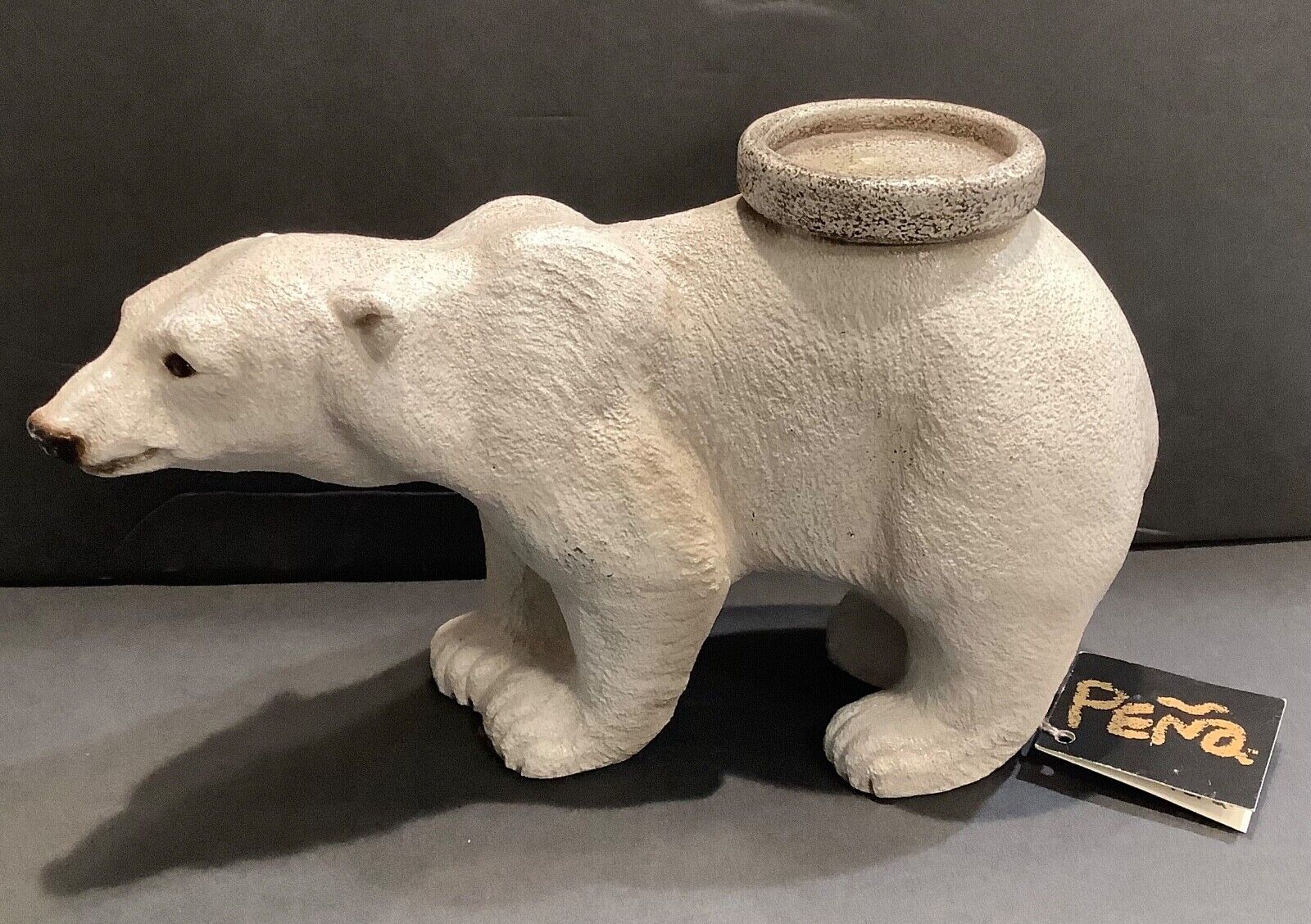 Vintage Windstone Editions Polar Bear Candle Lamp M Pena 2000