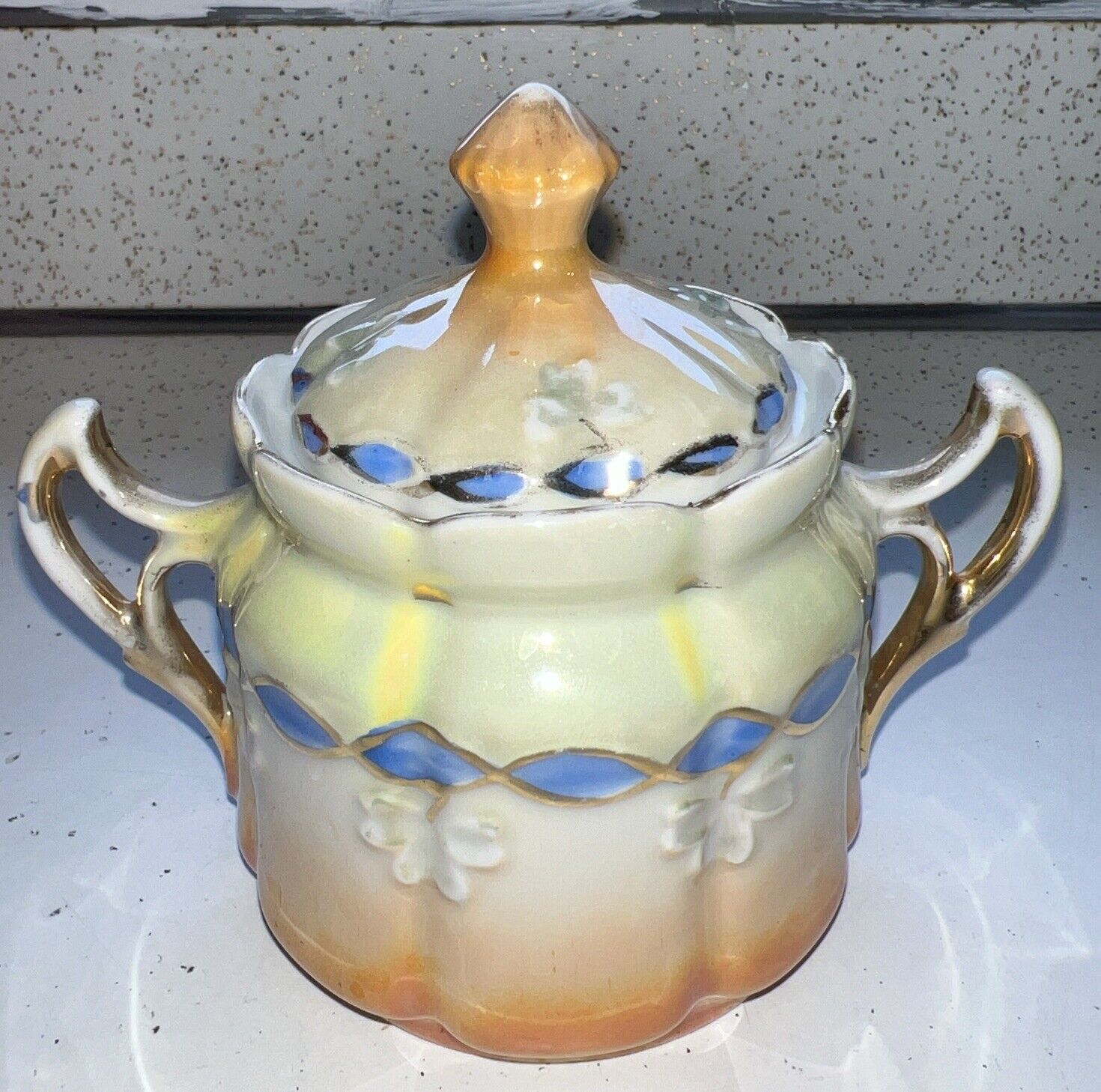 Vintage German Lusterware Sugar Bowl