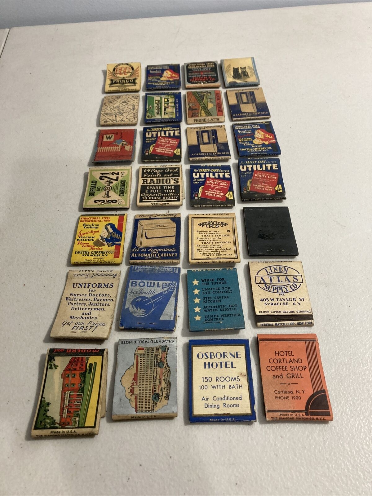 Lot Of 28 Vintage 1920s 30s 40s Etc Various Advertising Matchbooks Frisco Lines