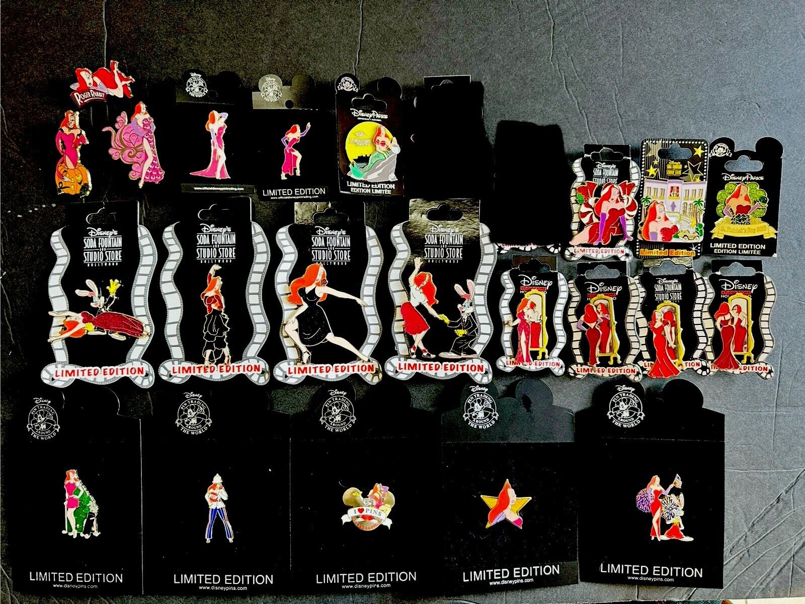 Jessica Roger Rabbit LE Disney Pin Lot Collection Shopping DSF DSSH Authentic 🔥